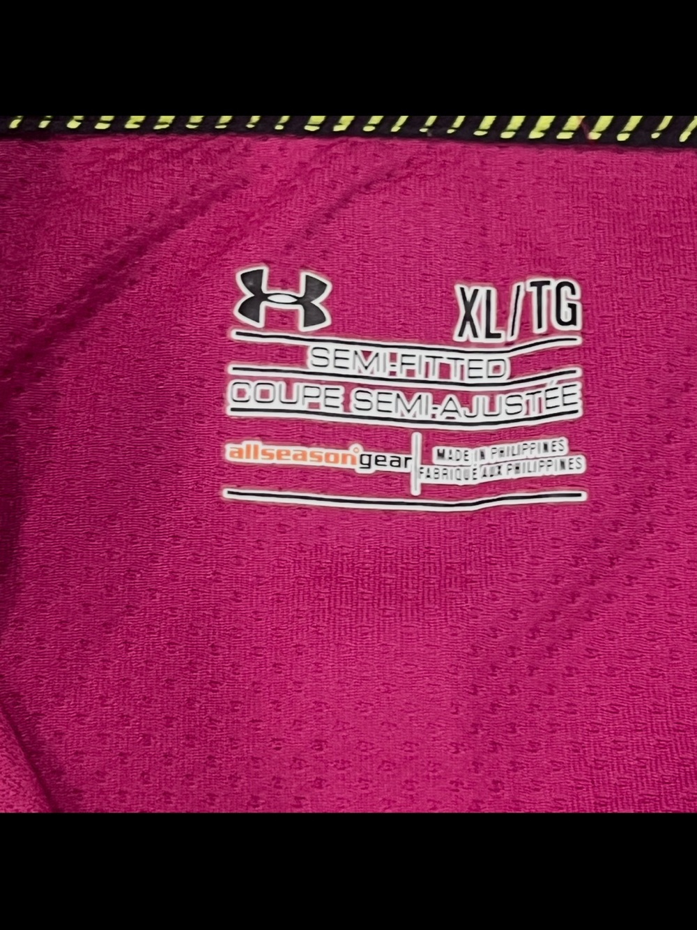 Under Armor All Season Gear Semi-Fitted Women's XL Pink 1/4 Zip Pullover Run - Picture 5 of 7